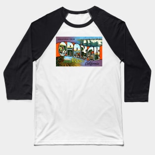 Greetings from Orange County, California - Vintage Large Letter Postcard Baseball T-Shirt